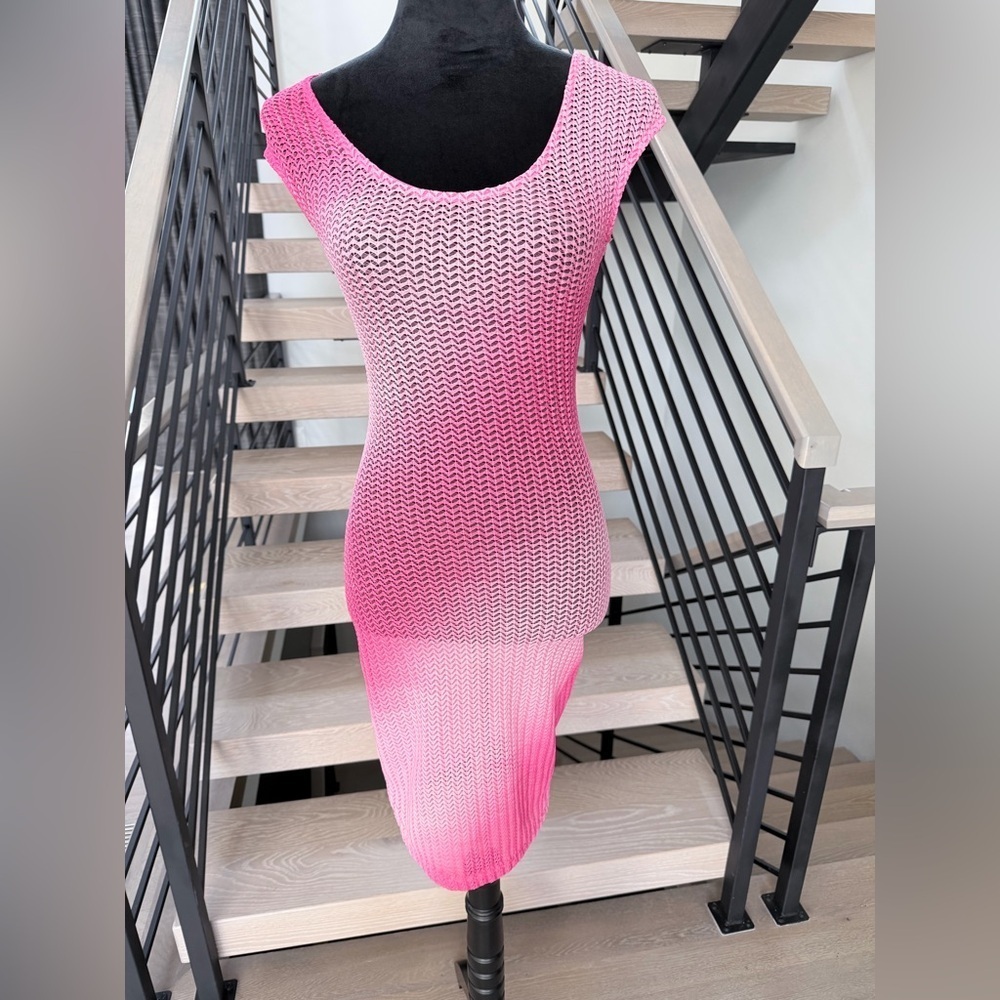 New Pink Ombre Knit Dress Bach Vacation Cover Up size XS